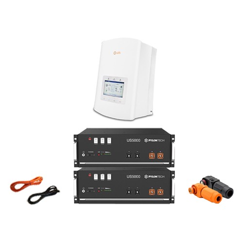 Sistema Di Accumulo Monofase Inverter 5kW Solis 2 Batterie Al Litio