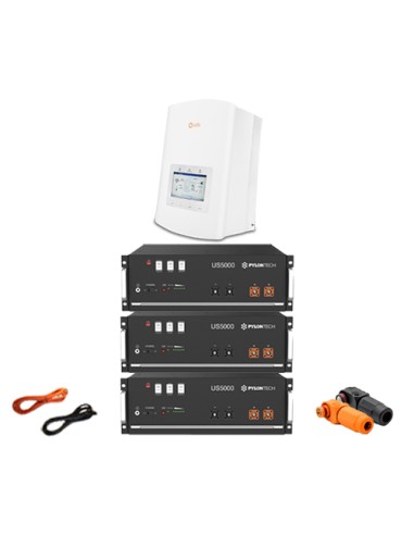 Single-phase storage system 5kW Solis inverter + 3 Pylontech US5000 4.8kWh lithium batteries