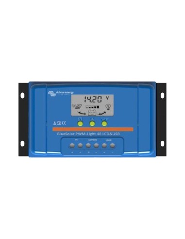 BlueSolar PWM Charge Controller 30A 48V LCD Display and USB Victron Energy - SCC040030050