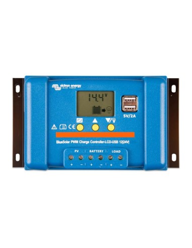 BlueSolar PWM Charge Controller 20A 12/24V LCD Display and USB Victron Energy - SCC010020050