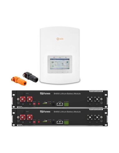 Single-phase storage system 3.6kW Solis inverter + 2 B4850 Dyness 2.4kWh lithium batteries