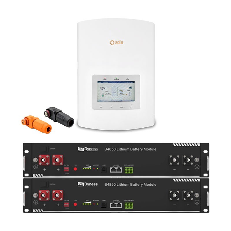 Sistema Di Accumulo Monofase Inverter 4.6kW Solis + 2 Batterie Al Litio ...