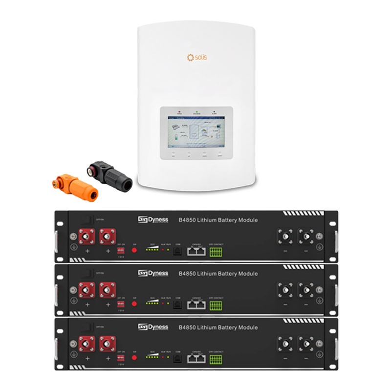 Sistema Di Accumulo Monofase Inverter 4.6kW Solis + 3 Batterie Al Litio ...