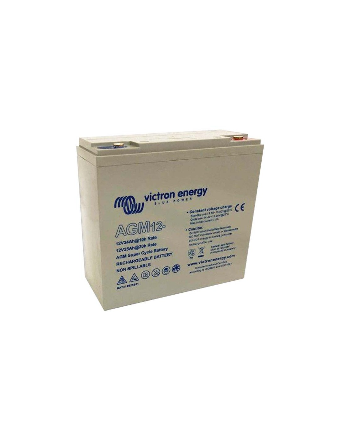 15Ah 12V AGM Deep Cycle Battery Victron Energy - BAT412015080