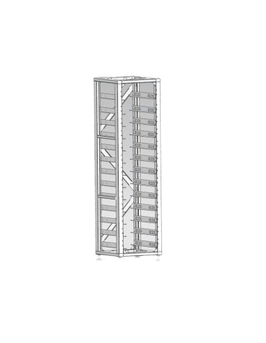 13-unit rack cabinet for Deye high voltage BOS-G and BMS batteries - 3UHrack