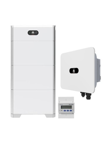 Three-phase storage system 12kW Huawei inverter + 3 LUNA2000 5kWh lithium batteries + BMS