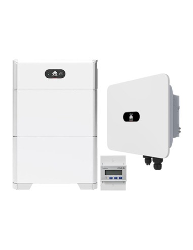 Three-phase storage system 12kW Huawei inverter + 2 LUNA2000 5kWh lithium batteries + BMS