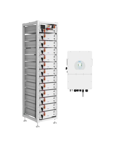 Sistema di accumulo trifase inverter 20kW DEYE + 3 batterie al litio BOS-GM 5.12kWh | PuntoEnergia Italia