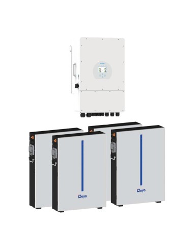 Sistema di accumulo trifase inverter 12kW SG04LP3 DEYE + 4 batterie al litio RW-M 6.14kWh | PuntoEnergia Italia