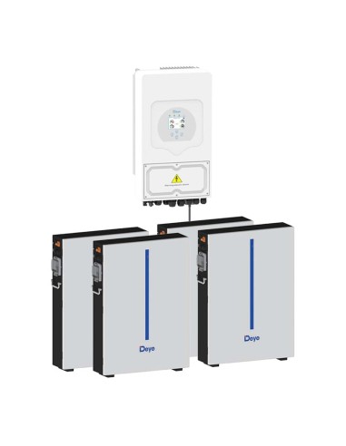 Sistema di accumulo monofase Off-Grid inverter 6kW SG03LP1 DEYE + 4 batterie al litio RW-M 6.14kWh | PuntoEnergia Italia