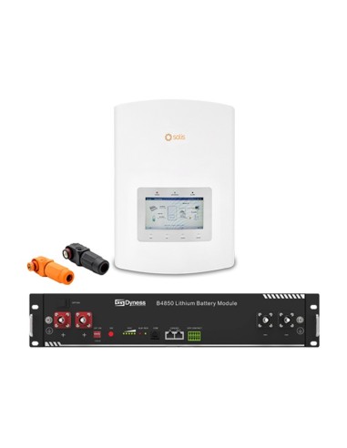 Single-phase storage system 3kW Solis inverter + 1 B4850 Dyness 2.4kWh lithium battery