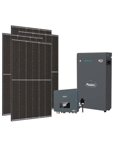 Kit fotovoltaico monofase 3600W inverter 3kW Zucchetti + 1 batteria al litio LV ZSX5000 S 5.1kWh | PuntoEnergia Italia