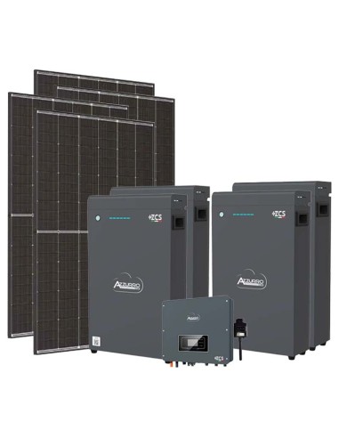 Kit fotovoltaico monofase 5400W inverter 5kW Zucchetti + 4 batterie al litio LV ZSX5000 S 5.1kWh | PuntoEnergia Italia