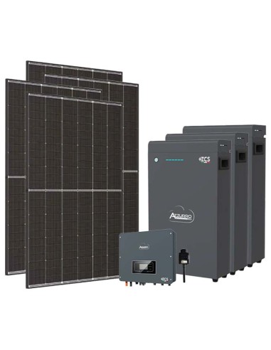 Kit fotovoltaico monofase 4950W inverter 4.6kW Zucchetti + 3 batterie al litio LV ZSX5000 S 5.1kWh | PuntoEnergia Italia