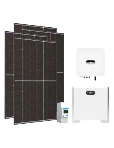 Kit fotovoltaico monofase 3600W inverter 3kW Huawei + 1 batteria al litio LUNA2000 5kWh | PuntoEnergia Italia