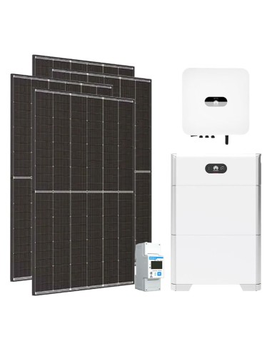 Kit fotovoltaico monofase 3600W inverter 3kW Huawei + 2 batterie al litio LUNA2000 5kWh | PuntoEnergia Italia