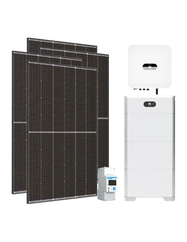 Kit fotovoltaico monofase 6300W inverter 6kW Huawei + 3 batterie al litio LUNA2000 5kWh | PuntoEnergia Italia