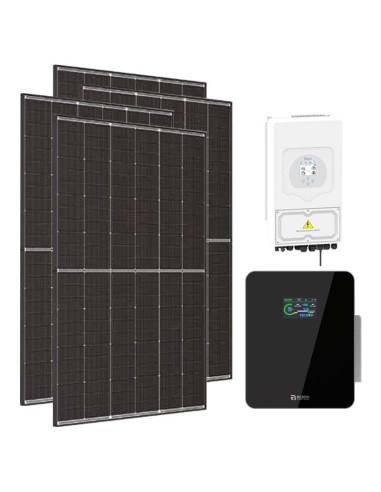 Kit fotovoltaico monofase 4500W inverter 3.6kW SG03LP1 DEYE + 1 batteria al litio Xcellent 5.12kWh | PuntoEnergia Italia