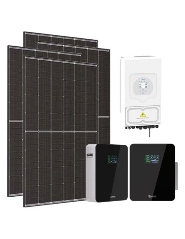 Single-phase photovoltaic kit 4500W 3.6kW SG03LP1 DEYE inverter + 2 Xcellent 5.12kWh lithium batteries