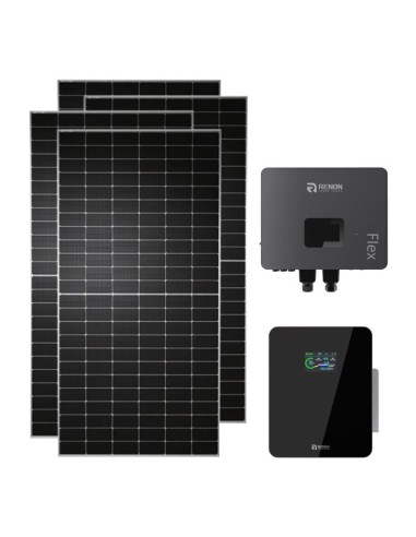 Kit fotovoltaico monofase 5900W inverter 4.6kW IFL04a Renon Power + 1 batteria al litio Xcellent 5.12kWh | PuntoEnergia Italia