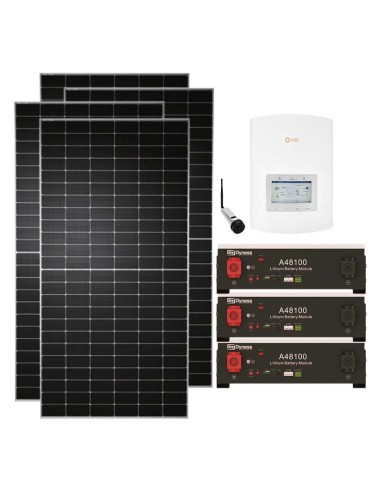 Kit fotovoltaico monofase 7080W inverter 6kW Solis + 3 batterie al litio A48100 Dyness 4.8kWh | PuntoEnergia Italia