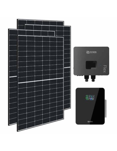 Kit fotovoltaico monofase 5220W inverter 4.6kW IFL04a Renon Power + 1 batteria al litio Xcellent 5.12kWh | PuntoEnergia Italia