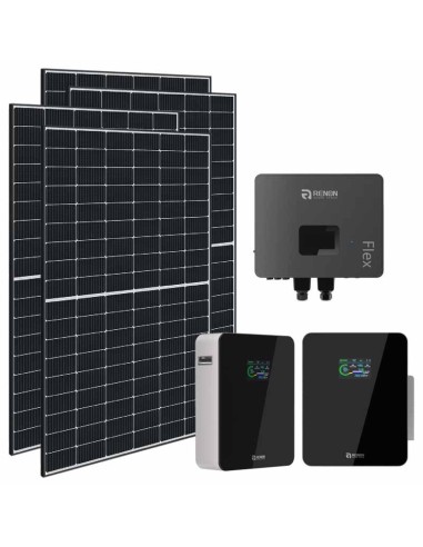 Kit fotovoltaico monofase 5220W inverter 4.6kW IFL04a Renon Power + 2 batterie al litio Xcellent 5.12kWh | PuntoEnergia Italia