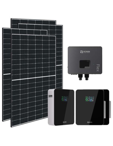 Single-phase photovoltaic kit 6090W 6kW IFL06 Renon Power inverter + 3 Xcellent 5.12kWh lithium batteries