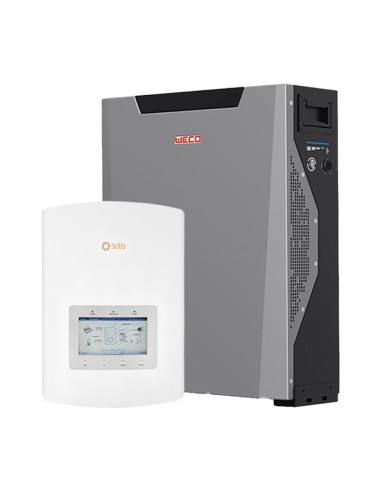 Single-phase storage system 3kW Solis inverter + 1 Weco 5k3 XP 5.3kWh lithium battery