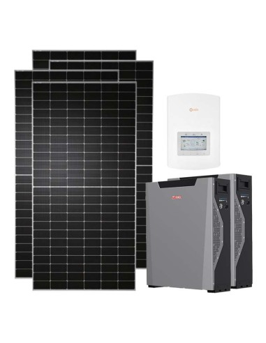 Kit fotovoltaico monofase 3540W inverter 3kW Solis + 2 batterie al litio Weco 5k3 XP 5.3kWh | PuntoEnergia Italia