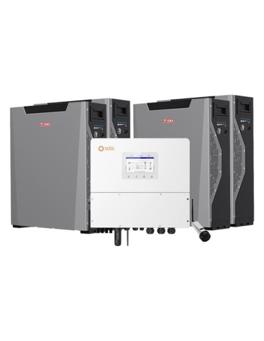 Sistema di accumulo trifase inverter 15kW Solis + 4 batterie al litio Weco 5k3 XP 5.3kWh | PuntoEnergia Italia