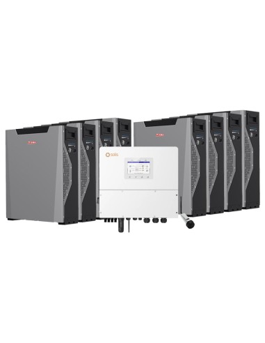 Sistema di accumulo trifase inverter 15kW Solis + 8 batterie al litio Weco 5k3 XP 5.3kWh | PuntoEnergia Italia