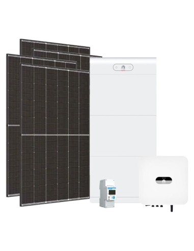 Kit fotovoltaico monofase 6300W inverter 6kW Huawei + 3 batterie al litio LUNA2000 7kWh S1 + BMS | PuntoEnergia Italia