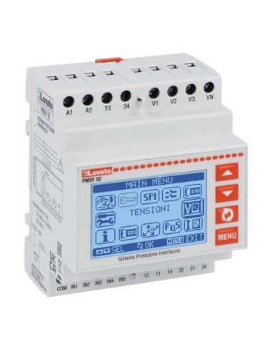 Low voltage interface protection system CEI 0-21 Lovato - PMVF52